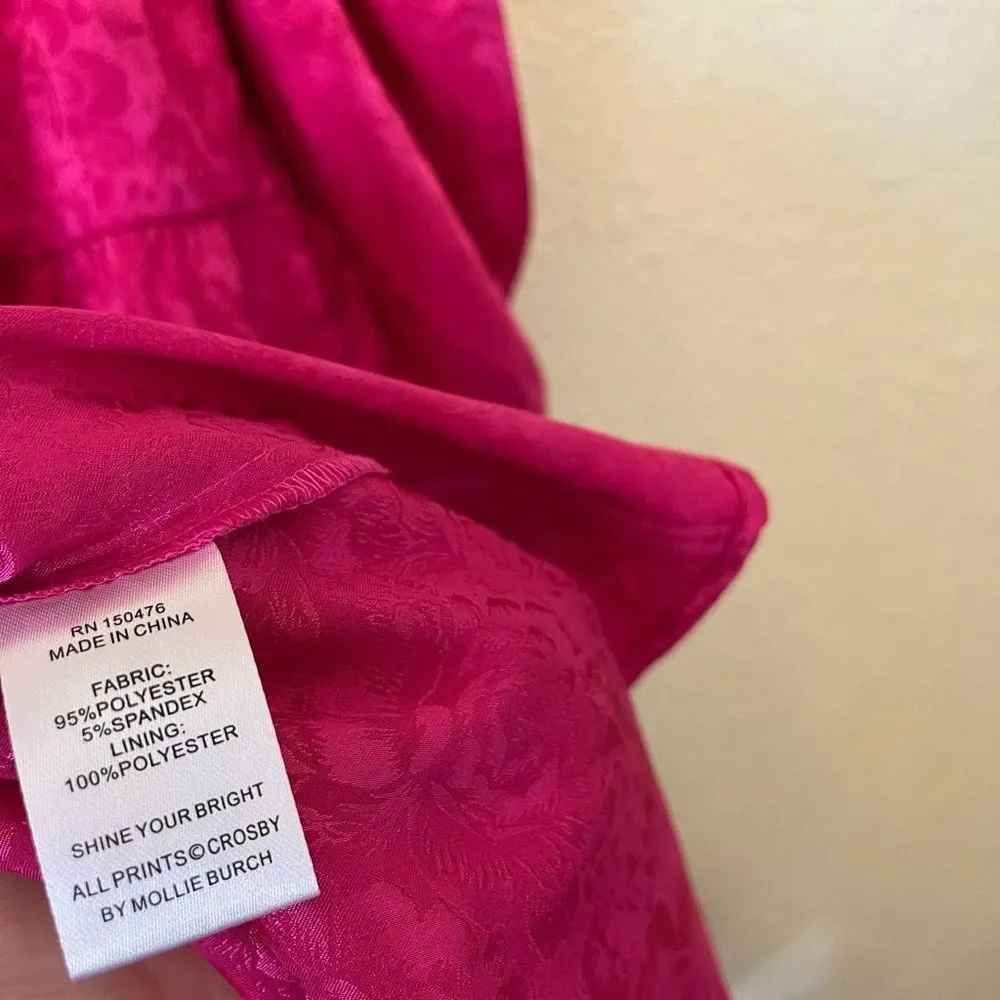 CROSBY by Mollie Burch Bissy Dress Magenta Magic Women’s Medium - Picture 6 of 6